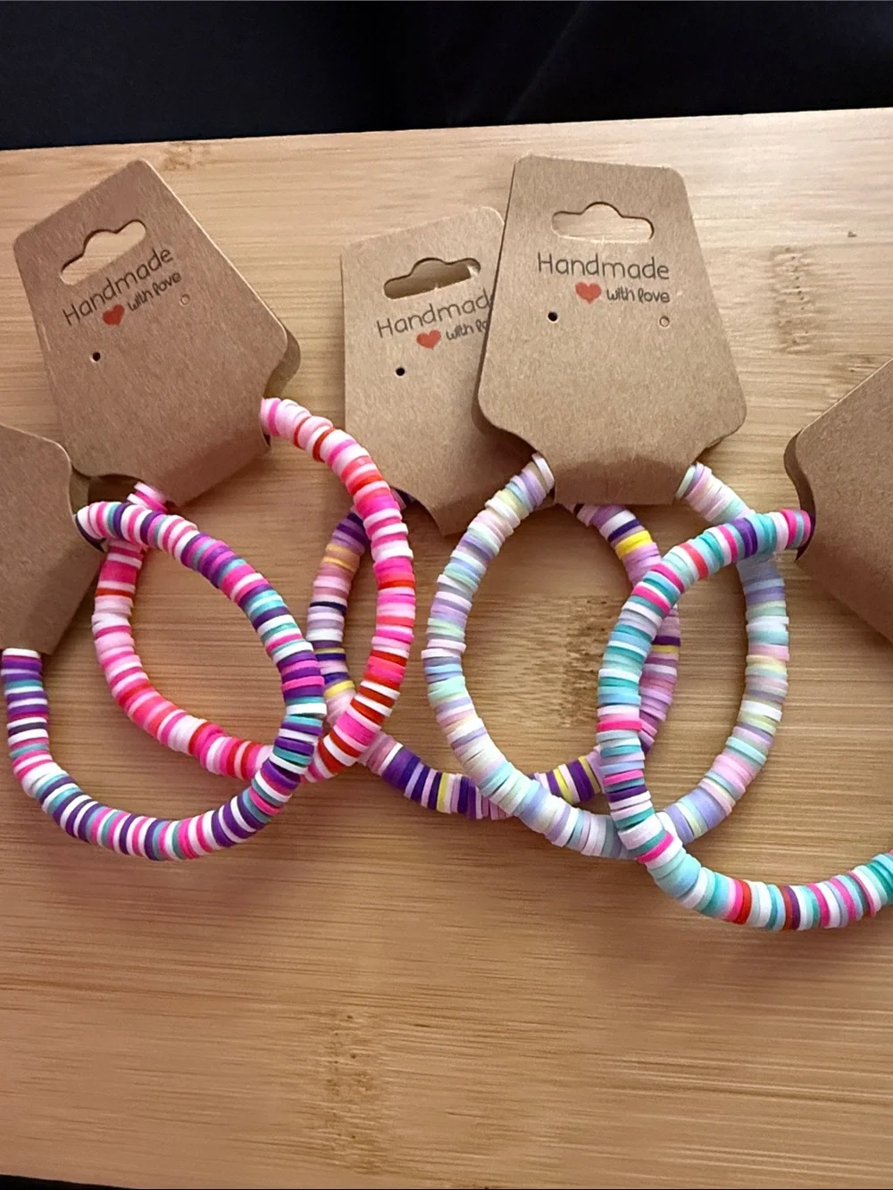 Handmade Kids Multicolor Pastel & Pink Stretch Hair Bands